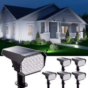 Yinghao 6 Pack Solar Spot Lights Outdoor Landscape Waterproof 24 LEDs